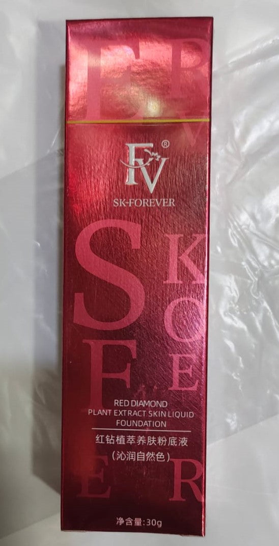 Fv Foundation Waterproof With Medium Coverage, Oil-free & Long Lasting, Matte orever Foundation For Oily/normal Skin, Forever Liquid Makeup Foundation For Face, 30g Ivory