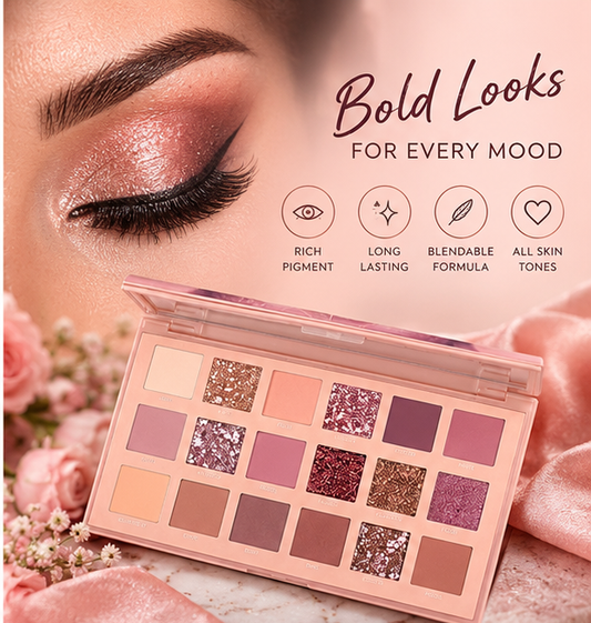 3-in-1 Makeup Combo Set – Blush Stick + 18 Color Eyeshadow Palette + 13 PCS Makeup Brushes Kit